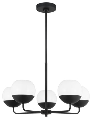 Alvin Five Light Chandelier, Midnight Black