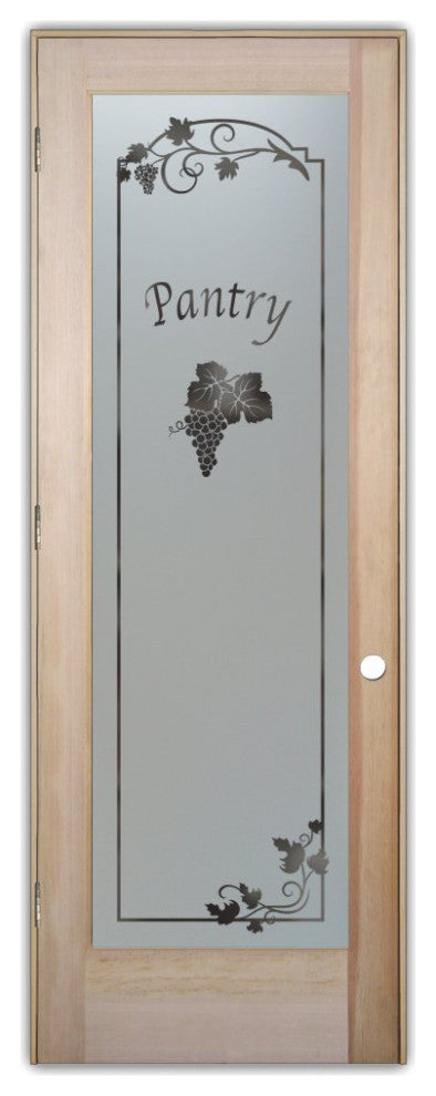 Pantry Door - Grape Cluster Grape Ivy - Douglas Fir (stain grade) - 24" x...