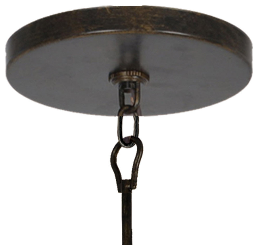 Crystorama Solaris Outdoor 6-Light Sphere Chandelier, Bronze