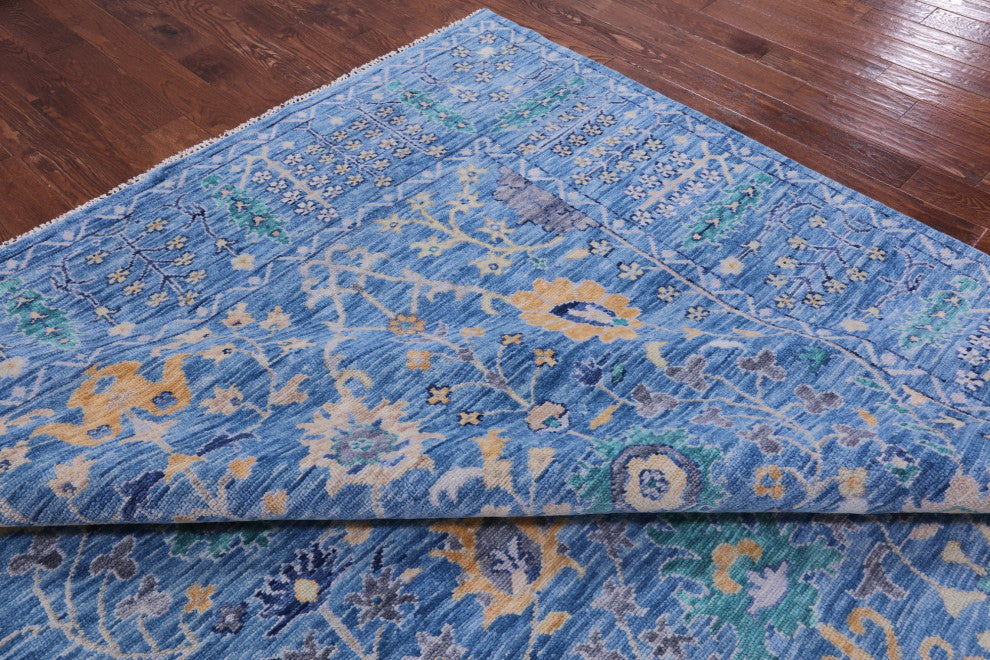 10' 2" X 14' 1" Turkish Oushak Hand Knotted Wool Rug - Q13284