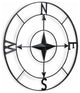 Black Metal Compass Shaped Wall Decor