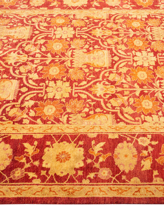 Eclectic, One-of-a-Kind Hand-Knotted Area Rug Red, 5'1"x9'7"