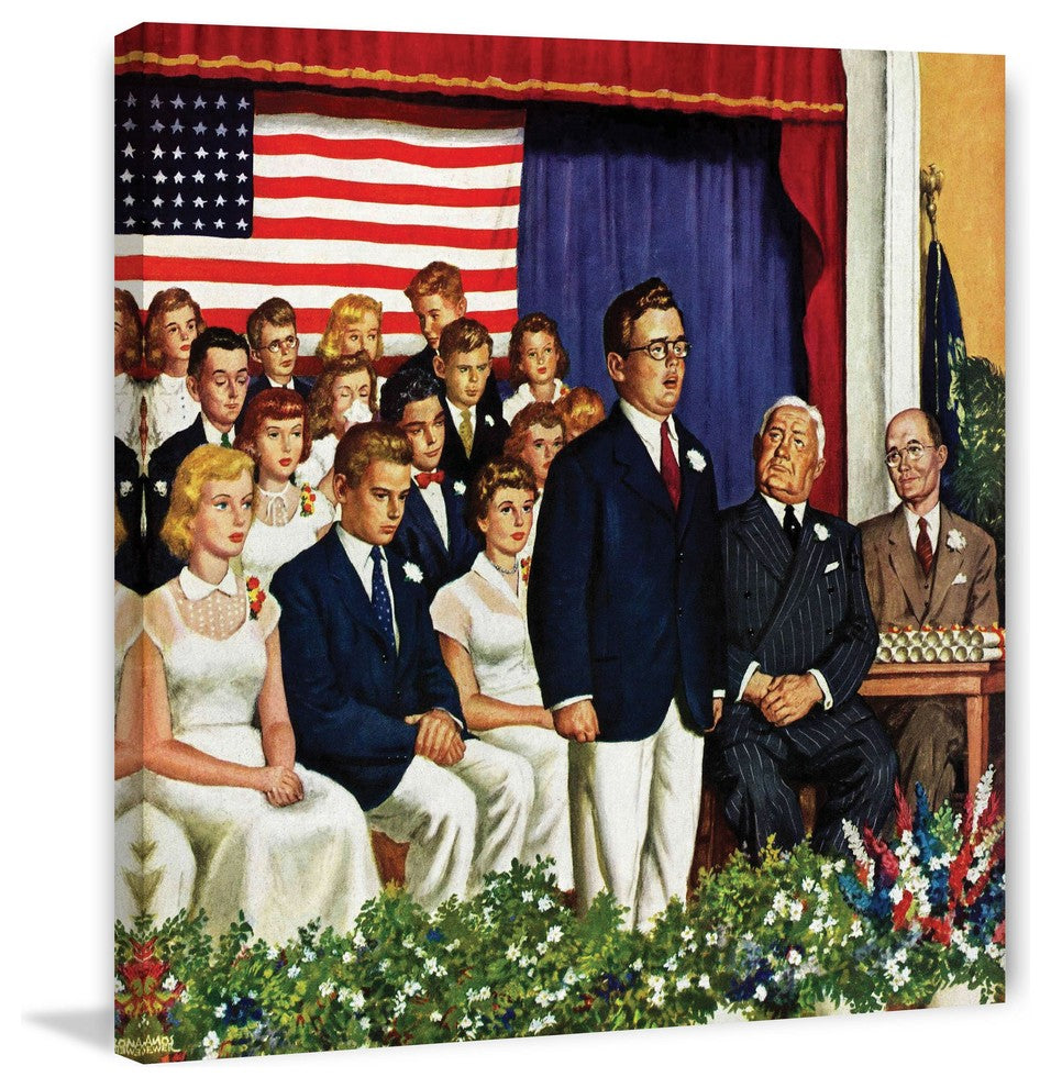 "High School Commencement Address" Print on Canvas by Amos Sewell