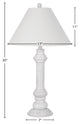 Polyresin 30" Table Lamp with Linen Shade, Antique Cream (Set of 2)