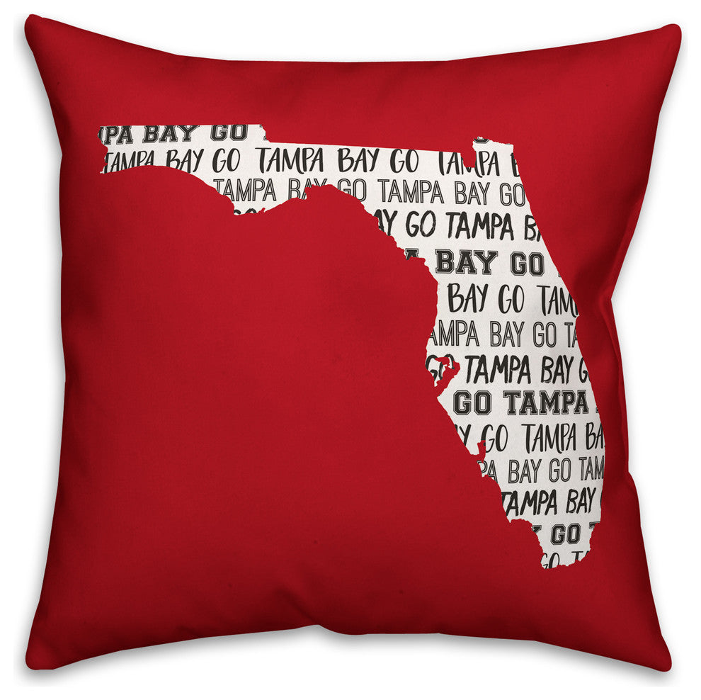 Red Forida Go Team 16x16 Spun Poly Pillow
