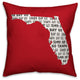 Red Forida Go Team 16x16 Spun Poly Pillow