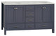 Horizon 60" Double Bathroom Vanity, Marine Gray, Engineered Carrara