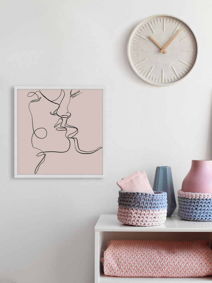 "Soul Meets Soul" Framed Painting Print, 32x32