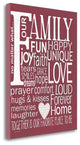 "Family - Winter Berry" By Jo Moulton, Giclee Print on Gallery Wrap Canvas