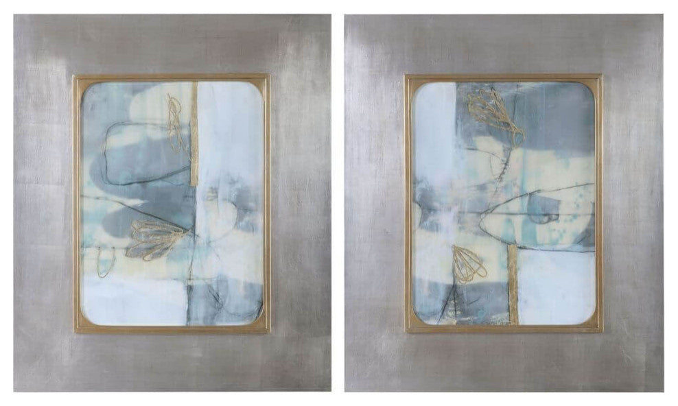 Uttermost Gilded Whimsy 31x37" Abstract Prints, 2-Piece Set