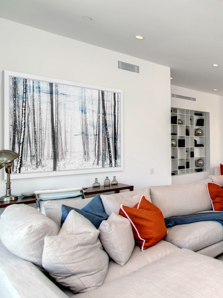 Parvez Taj "Thin Trees" Framed Painting Print, 18"x12"