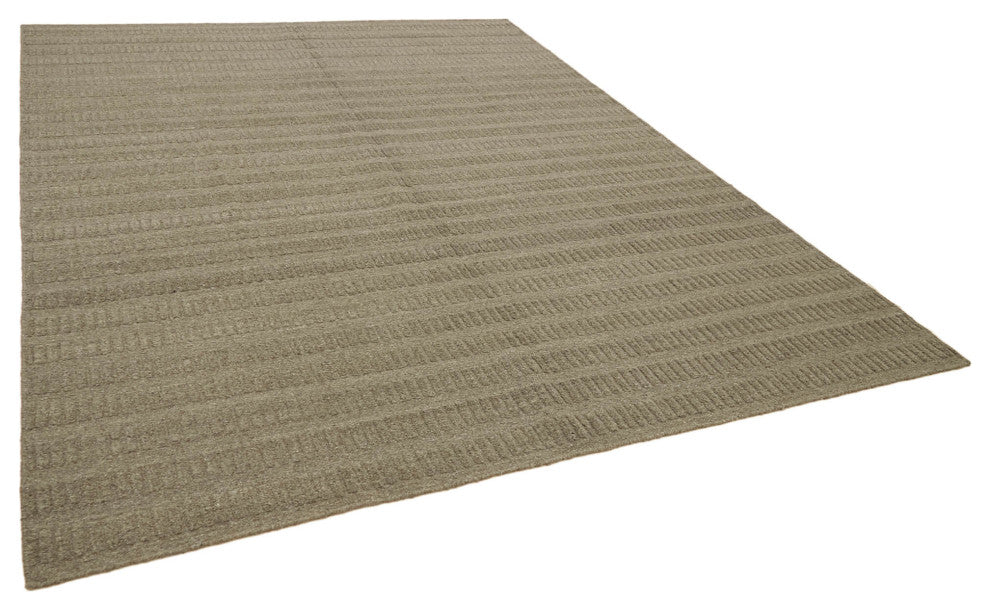 Rug N Carpet - Handwoven Modern Design 7' 1'' x 9' 1'' Wool Unique Kilim Rug