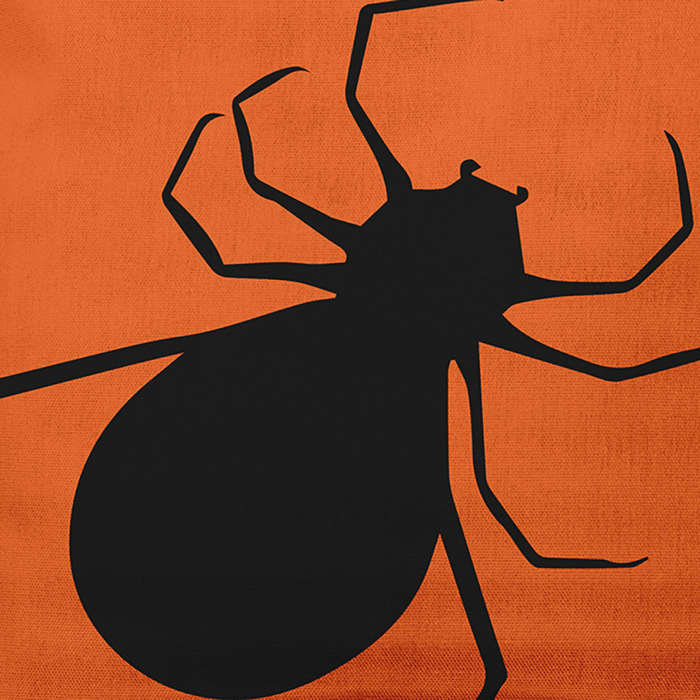 18" x 18" Big Spider Indoor/Outdoor Polyester Throw Pillow, Dusty Orange