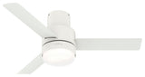 Hunter 44" Gimour Matte White Ceiling Fan, LED Light and Remote Control