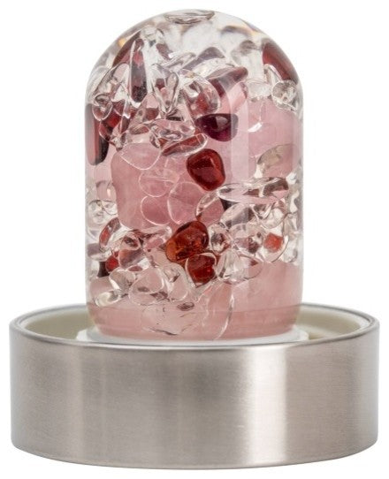 Water Bottle, VitaJuwel ViA Gemwater Bottle, Black Loop Caps, Love