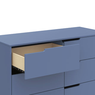 Hudson 6-Drawer Assembled Double Dresser, Cove Blue