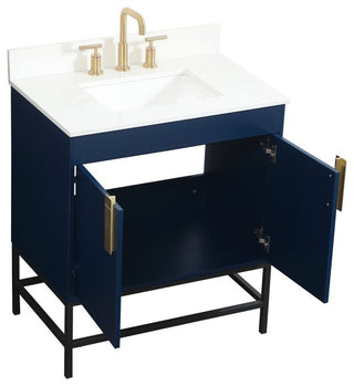 Home Living 19" Modern Blue-Light Bathroom Vanity