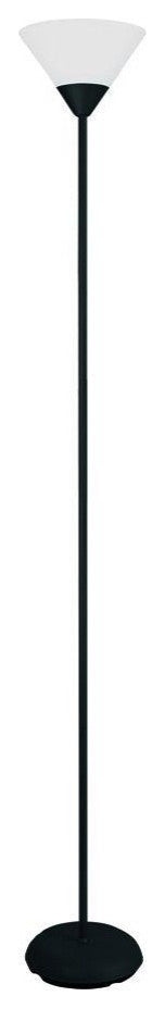 Simple Designs 1-Light Stick Torchiere Floor Lamp, Black