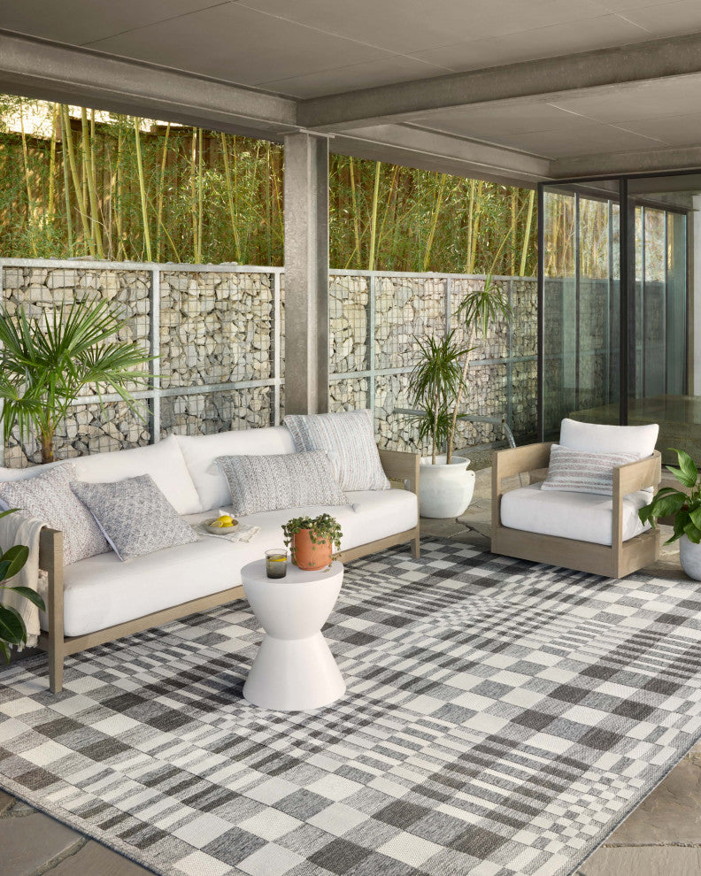 Loloi II In/Out Rainier Area Rug, Ivory / Pebble, 3'-11" X 5'-11"