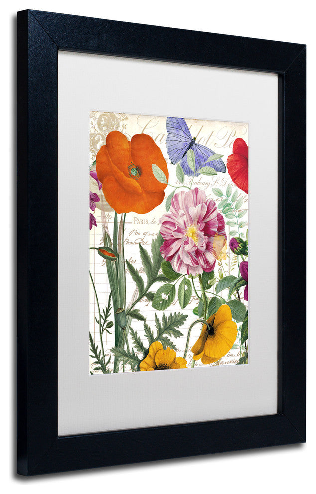 Color Bakery 'Printemps' Matted Framed Art, Black Frame, White Mat, 11x14