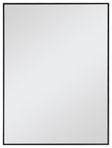 Venta 24 in. x 32 in. Modern Black Framed Wall Mirror with Dual Mounting Bracket