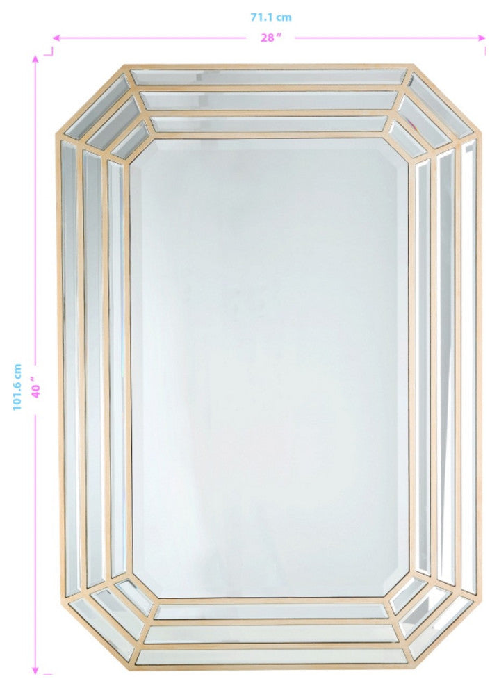 Emerald Cut Wall Mirror