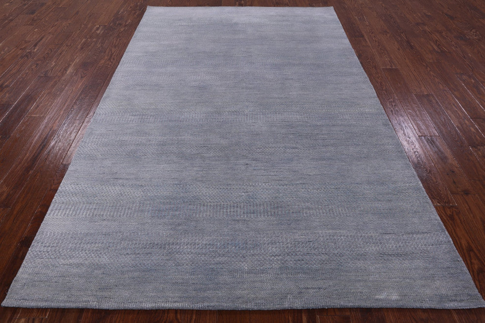 Savannah Grass Handmade Wool and Silk Rug 6' 1" X 9' 2" Q11408