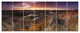 Rural Autumn Sunset Panorama, Landscape Canvas Art Print, 83"x32", 7 Panels