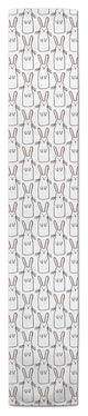 Cute White Rabbit Pattern 16x90 Cotton Table Runner