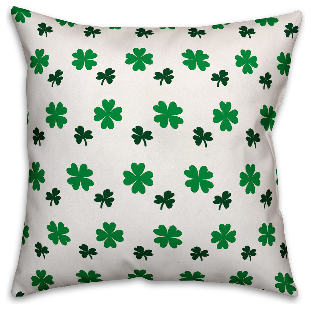 Designs Direct Shamrock Pattern 18x18 Throw Pillow