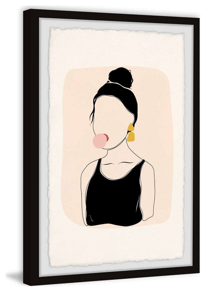 "Perfect Hair Bun" Framed Painting Print, 24x36