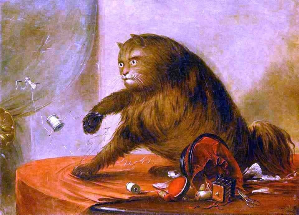 George Catlin Le Chat d Ostend, 18"x27" Wall Decal