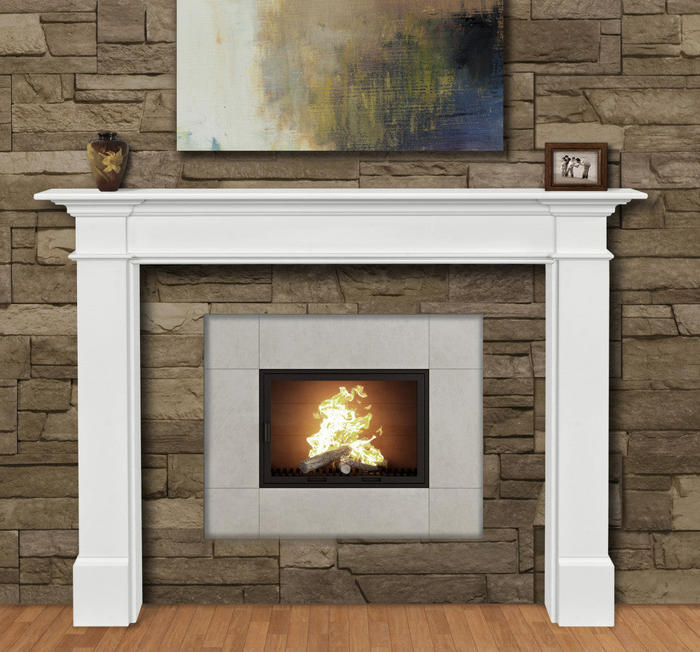 The Radford 48" Fireplace Mantel Mdf White Paint