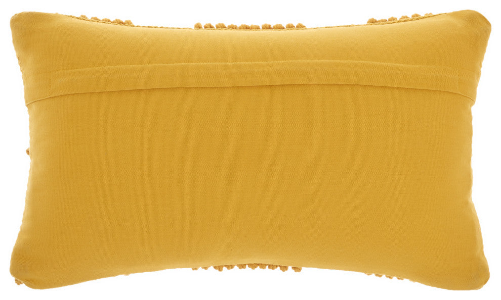 Mina Victory GC103 Throw Pillow, Yellow, 12"X20"