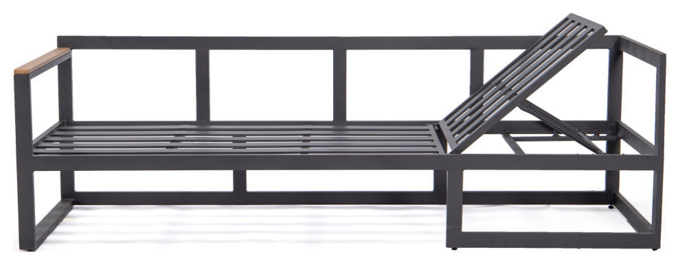 LeisureMod CSLBL-80LGR Chelsea Sectional Headrest&CoffeeTable LightGrey Cushions