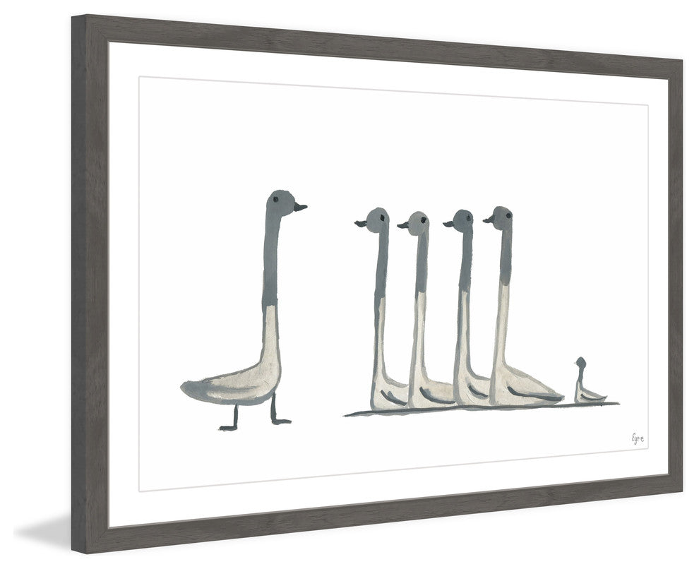 "Duck Duck Goose" Framed Painting Print, 18"x12"