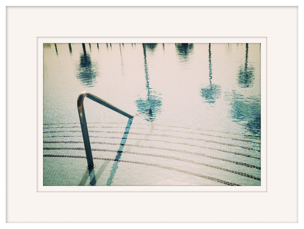 Palm Reflecting Pool, Giclee Reproduction Artwork