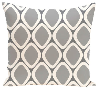 Pebbles Geometric Print Pillow, Classic Gray, 18"x18"