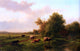 Willem Vester A Landscape With Cows On A Riverbank  A Farm Beyond Wrapped Canvas