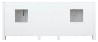 Ziva White 80" Double Vanity, Cultured Marble Top, 30" Mirrors
