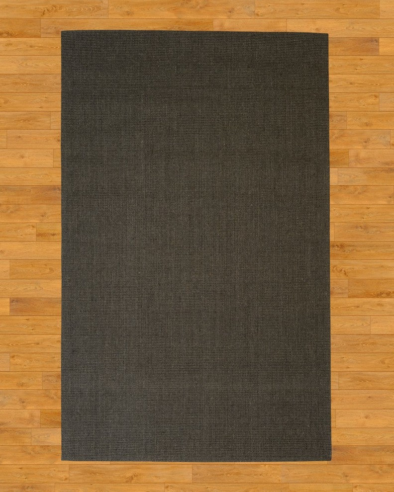 Natural Area Rugs 100% Recycled Fiber Kenning Black Sisal Rug (9' x 12')