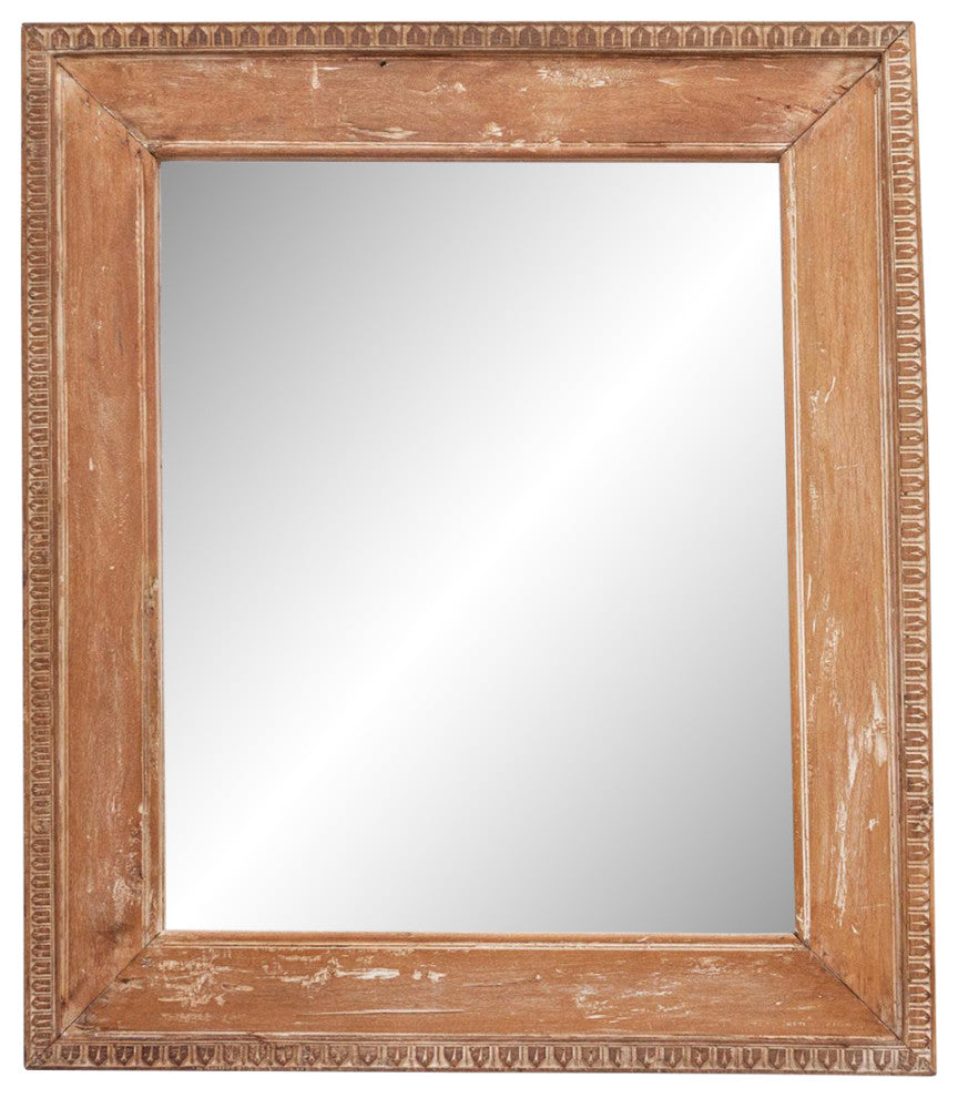 Tall Carved Rustic Mirror Frame