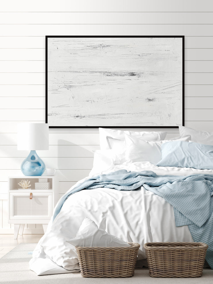 "Light Snow" Floater Framed Painting Print on Canvas