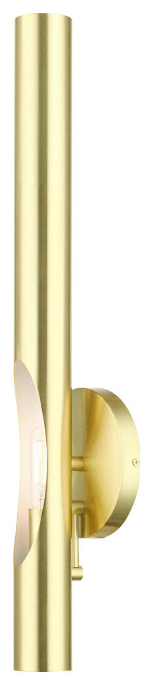 Satin Brass Contemporary, Minimal, Industrial, Urban, Sleek Single Sconce