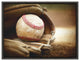 Sylvie Baseball Glove Framed Canvas by Shawn St. Peter, Gray 18x24
