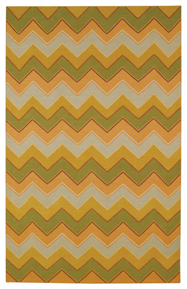 Capel Williamsburg Irish Stitch Honey Moss 3618_120 Flat Woven Rugs - 5' X 8' 6"