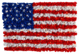 3"x2" Red, White, and Blue "American Flag" Wall Panel With 100 Warm LED Lights
