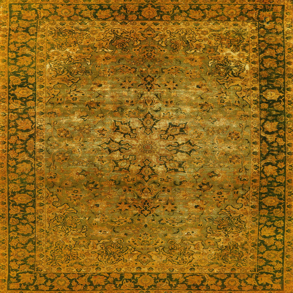 Ahgly Company Indoor Square Mid-Century Modern Area Rugs, 6' Square