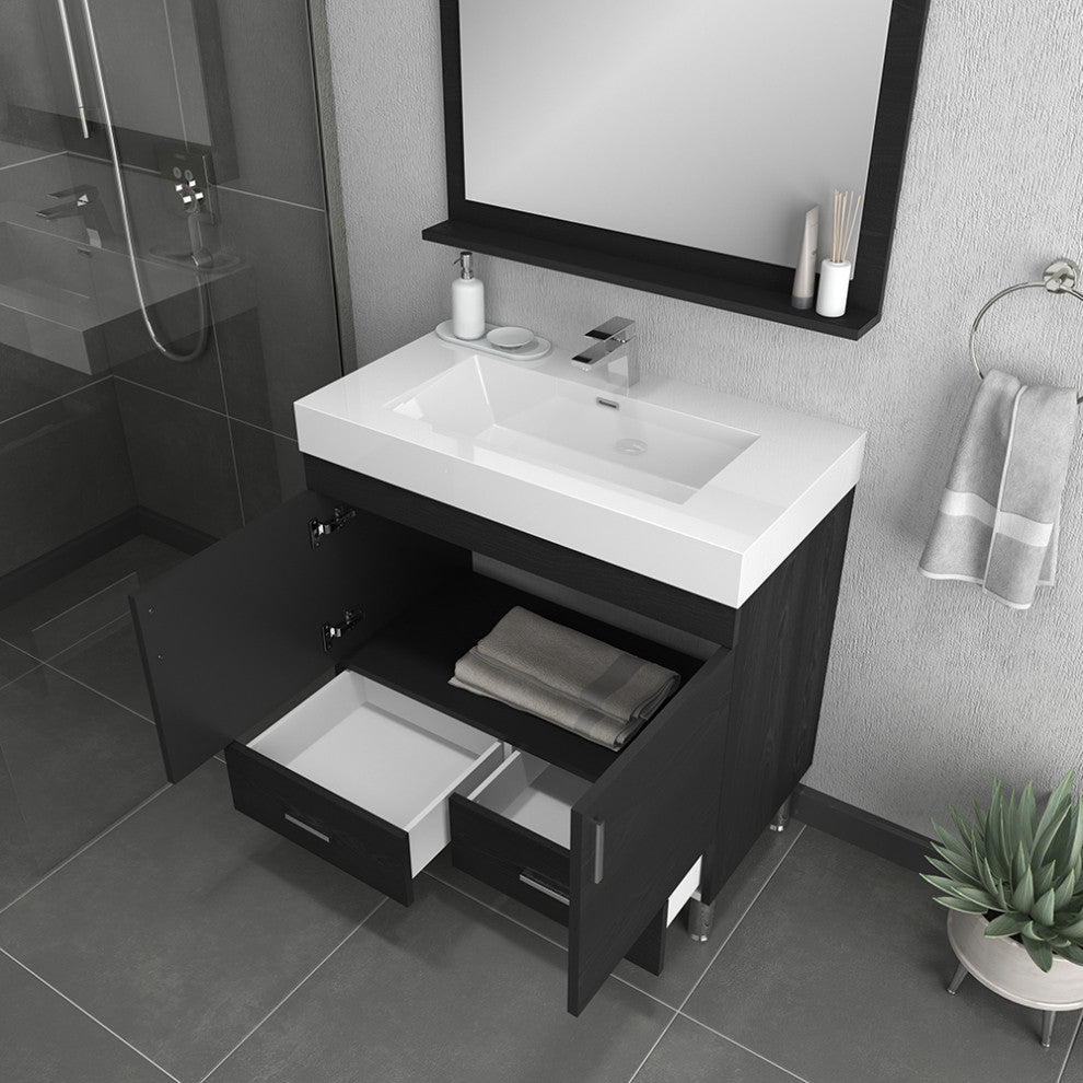 Ripley 36" Modern Bathroom Vanity Set, Black