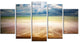 "Exotic Beach on Cloudy Summer Day" Seascape Wall Art, 5 Panels, 60"x32"